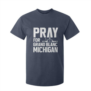 Pray for Grand Blanc Michigan T Shirt For Kid Faith and Community Support TS02 Navy Print Your Wear