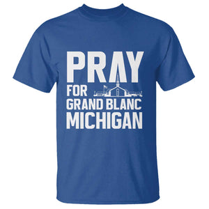 Pray for Grand Blanc Michigan T Shirt Faith and Community Support TS02 Royal Blue Print Your Wear