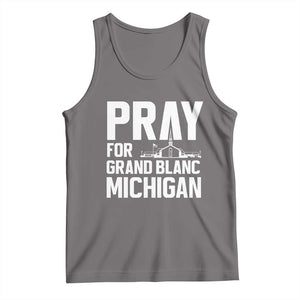Pray for Grand Blanc Michigan Tank Top Faith and Community Support TS02 Deep Heather Print Your Wear
