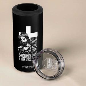 Christianity Is Under Attack 4 in 1 Can Cooler Tumbler Jesus Stand for Faith Michigan Church TS02 Print Your Wear