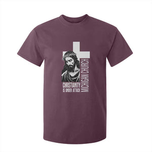 Christianity Is Under Attack T Shirt For Kid Jesus Stand for Faith Michigan Church TS02 Maroon Print Your Wear