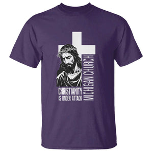 Christianity Is Under Attack T Shirt Jesus Stand for Faith Michigan Church TS02 Purple Print Your Wear