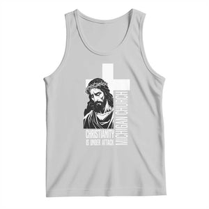 Christianity Is Under Attack Tank Top Jesus Stand for Faith Michigan Church TS02 Ash Print Your Wear
