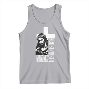 Christianity Is Under Attack Tank Top Jesus Stand for Faith Michigan Church TS02 Athletic Heather Print Your Wear