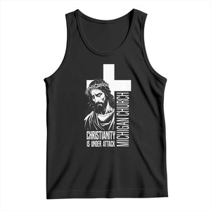 Christianity Is Under Attack Tank Top Jesus Stand for Faith Michigan Church TS02 Black Print Your Wear