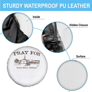 Pray for Grand Blanc Michigan Spare Tire Cover Vintage Church Faith Support TS02 Print Your Wear