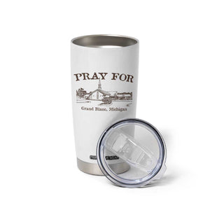 Pray for Grand Blanc Michigan Tumbler Cup Vintage Church Faith Support TS02 Print Your Wear