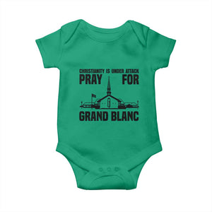 Christianity Is Under Attack Baby Onesie Pray for Grand Blanc Church Michigan Faith Support TS02 Irish Green Print Your Wear