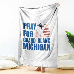 Pray for Grand Blanc Michigan Throw Blanket American Flag Christian Support TS02 Print Your Wear