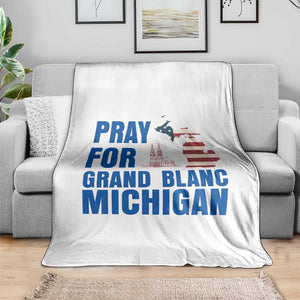 Pray for Grand Blanc Michigan Throw Blanket American Flag Christian Support TS02 Print Your Wear