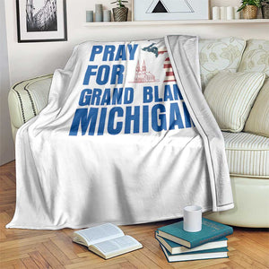 Pray for Grand Blanc Michigan Throw Blanket American Flag Christian Support TS02 Print Your Wear