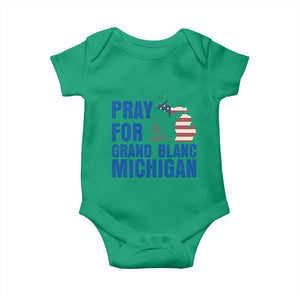 Pray for Grand Blanc Michigan Baby Onesie American Flag Christian Support TS02 Irish Green Print Your Wear