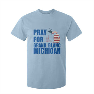 Pray for Grand Blanc Michigan T Shirt For Kid American Flag Christian Support TS02 Light Blue Print Your Wear