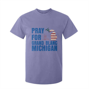 Pray for Grand Blanc Michigan T Shirt For Kid American Flag Christian Support TS02 Violet Print Your Wear