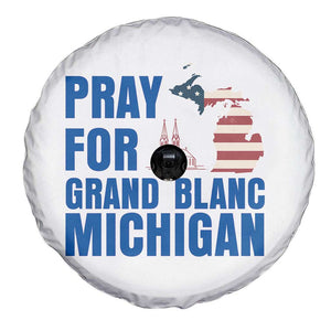 Pray for Grand Blanc Michigan Spare Tire Cover American Flag Christian Support TS02 Print Your Wear