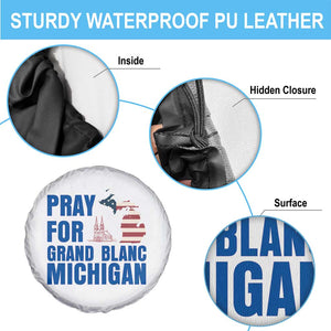 Pray for Grand Blanc Michigan Spare Tire Cover American Flag Christian Support TS02 Print Your Wear