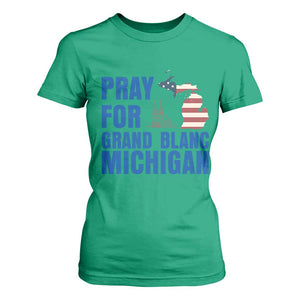 Pray for Grand Blanc Michigan T Shirt For Women American Flag Christian Support TS02 Irish Green Print Your Wear