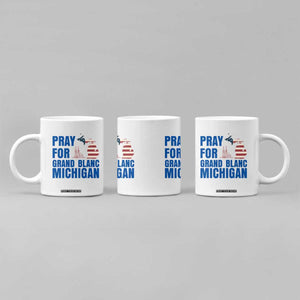 Pray for Grand Blanc Michigan Coffee Mug American Flag Christian Support TS02 Print Your Wear