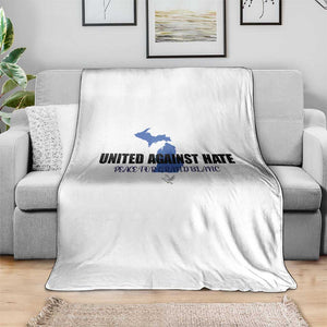 Peace for Grand Blanc Michigan Throw Blanket United Against Hate TS02 Print Your Wear