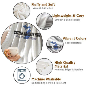 Peace for Grand Blanc Michigan Throw Blanket United Against Hate TS02 Print Your Wear