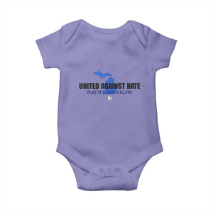 Peace for Grand Blanc Michigan Baby Onesie United Against Hate TS02 Violet Print Your Wear