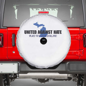 Peace for Grand Blanc Michigan Spare Tire Cover United Against Hate TS02 White Print Your Wear