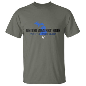 Peace for Grand Blanc Michigan T Shirt United Against Hate TS02 Military Green Print Your Wear