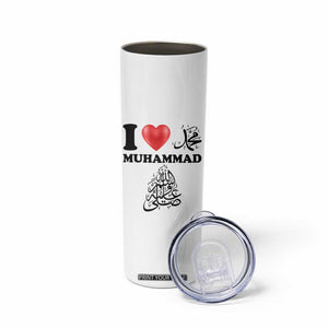 I Love Muhammad Skinny Tumbler Musliam Identity Faith Peace Pride Islamic Calligraphy TS02 Print Your Wear