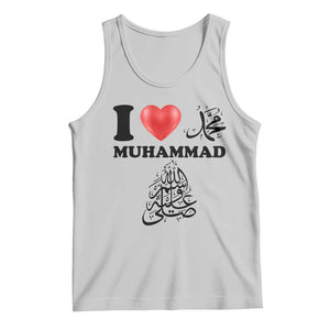 I Love Muhammad Tank Top Musliam Identity Faith Peace Pride Islamic Calligraphy TS02 Ash Print Your Wear