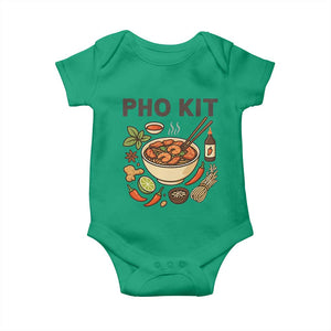 Funny Pho Kit Vietnamese Noodle Pun Baby Onesie Ramen Pho Lovers Hilarious Foodie Graphic TS02 Irish Green Print Your Wear