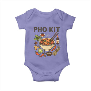 Funny Pho Kit Vietnamese Noodle Pun Baby Onesie Ramen Pho Lovers Hilarious Foodie Graphic TS02 Violet Print Your Wear