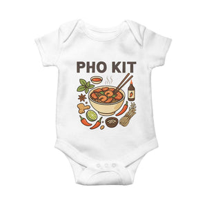 Funny Pho Kit Vietnamese Noodle Pun Baby Onesie Ramen Pho Lovers Hilarious Foodie Graphic TS02 White Print Your Wear