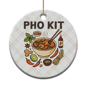 Funny Pho Kit Vietnamese Noodle Pun Ceramic Ornament Ramen Pho Lovers Hilarious Foodie Graphic TS02 1pc Christmas Plaid Print Your Wear