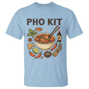Funny Pho Kit Vietnamese Noodle Pun T Shirt Ramen Pho Lovers Hilarious Foodie Graphic TS02 Light Blue Print Your Wear
