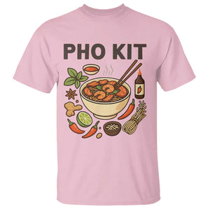 Funny Pho Kit Vietnamese Noodle Pun T Shirt Ramen Pho Lovers Hilarious Foodie Graphic TS02 Light Pink Print Your Wear