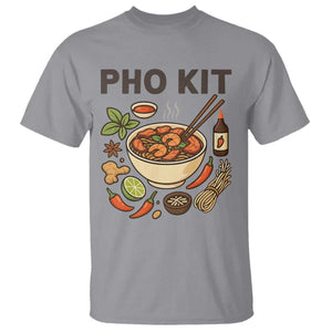Funny Pho Kit Vietnamese Noodle Pun T Shirt Ramen Pho Lovers Hilarious Foodie Graphic TS02 Sport Gray Print Your Wear