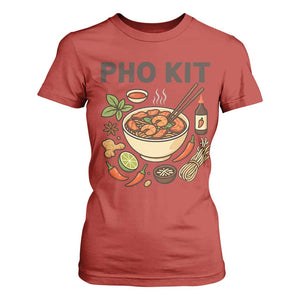 Funny Pho Kit Vietnamese Noodle Pun T Shirt For Women Ramen Pho Lovers Hilarious Foodie Graphic TS02 Red Print Your Wear