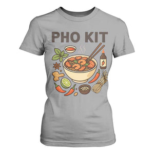 Funny Pho Kit Vietnamese Noodle Pun T Shirt For Women Ramen Pho Lovers Hilarious Foodie Graphic TS02 Sport Gray Print Your Wear