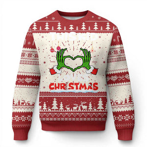 Funny Christmas Ugly Christmas Sweater This Kid Loves Xmas Skeleton Heart TS02 Red Print Your Wear