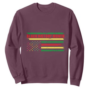 Black History Month Sweatshirt African American Pride Flag TS02 Maroon Printyourwear
