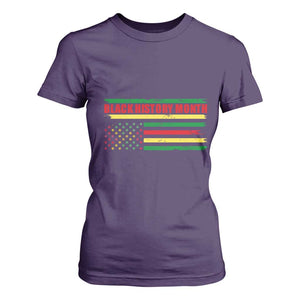 Black History Month T Shirt For Women African American Pride US Flag TS02 Purple Print Your Wear