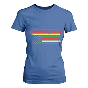 Black History Month T Shirt For Women African American Pride US Flag TS02 Royal Blue Print Your Wear