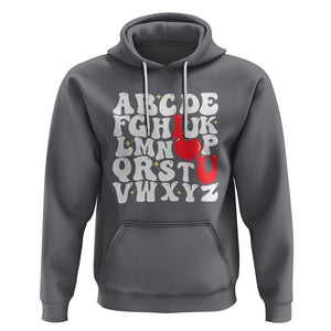 Valentines Day Hoodie Alphabet ABC I Love You Heart Gifts TS02 Charcoal Printyourwear