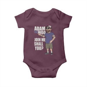 Adam Inspired Graphic Baby Onesie The Woo Memorial Tribute Join Me Shall You TS02 Maroon Print Your Wear