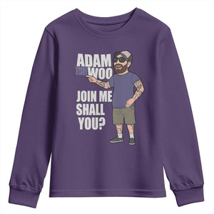 Adam Inspired Graphic Youth Sweatshirt The Woo Memorial Tribute Join Me Shall You TS02 Purple Print Your Wear