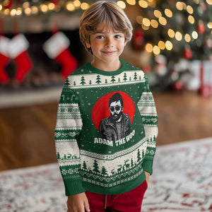 Adam Inspired Graphic Ugly Christmas Sweater The Woo In Remembrance Memorial Tribute TS02 Forest Green Beige Print Your Wear