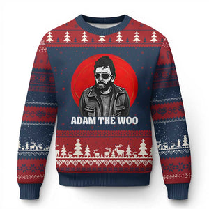 Adam Inspired Graphic Ugly Christmas Sweater The Woo In Remembrance Memorial Tribute TS02 Navy Red Print Your Wear