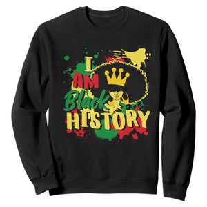I Am Black History Sweatshirt African American Pride Black DNA Queen TS02 Black Printyourwear