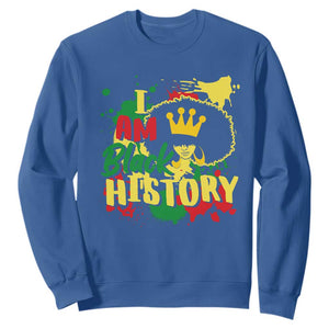 I Am Black History Sweatshirt African American Pride Black DNA Queen TS02 Royal Blue Printyourwear
