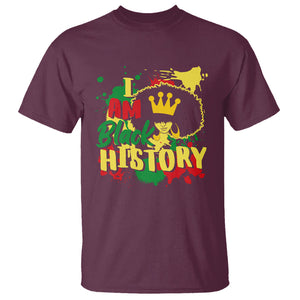 I Am Black History T Shirt African American Pride Black DNA Queen TS02 Maroon Printyourwear